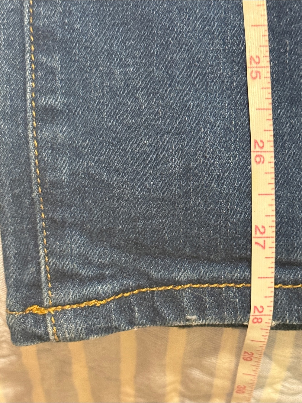 Pilcro and the Letterpress Mid-Blue Jeans with Orange Side Stripe - Picture 4 of 8